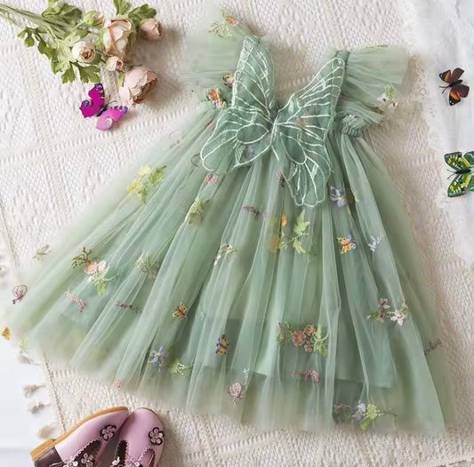 Mila Rose Tulle Dress Pistachio