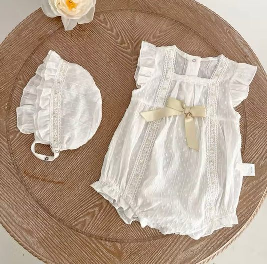 MYLA Romper set with Bonnet