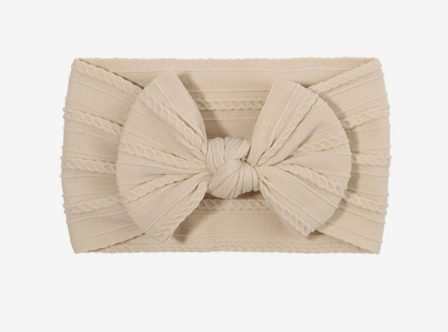 Penelope Soft Bow Headband Latte