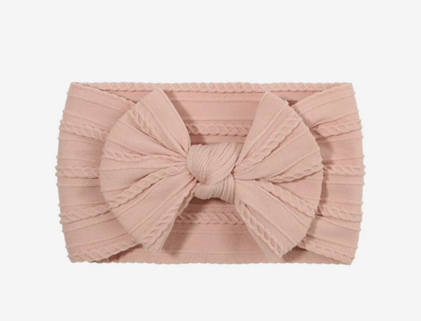 Penelope Soft Bow Headband Blush Pink