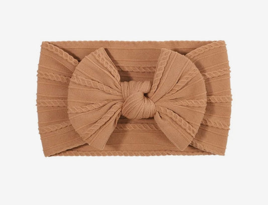 Penelope Soft Bow Headband Toffee