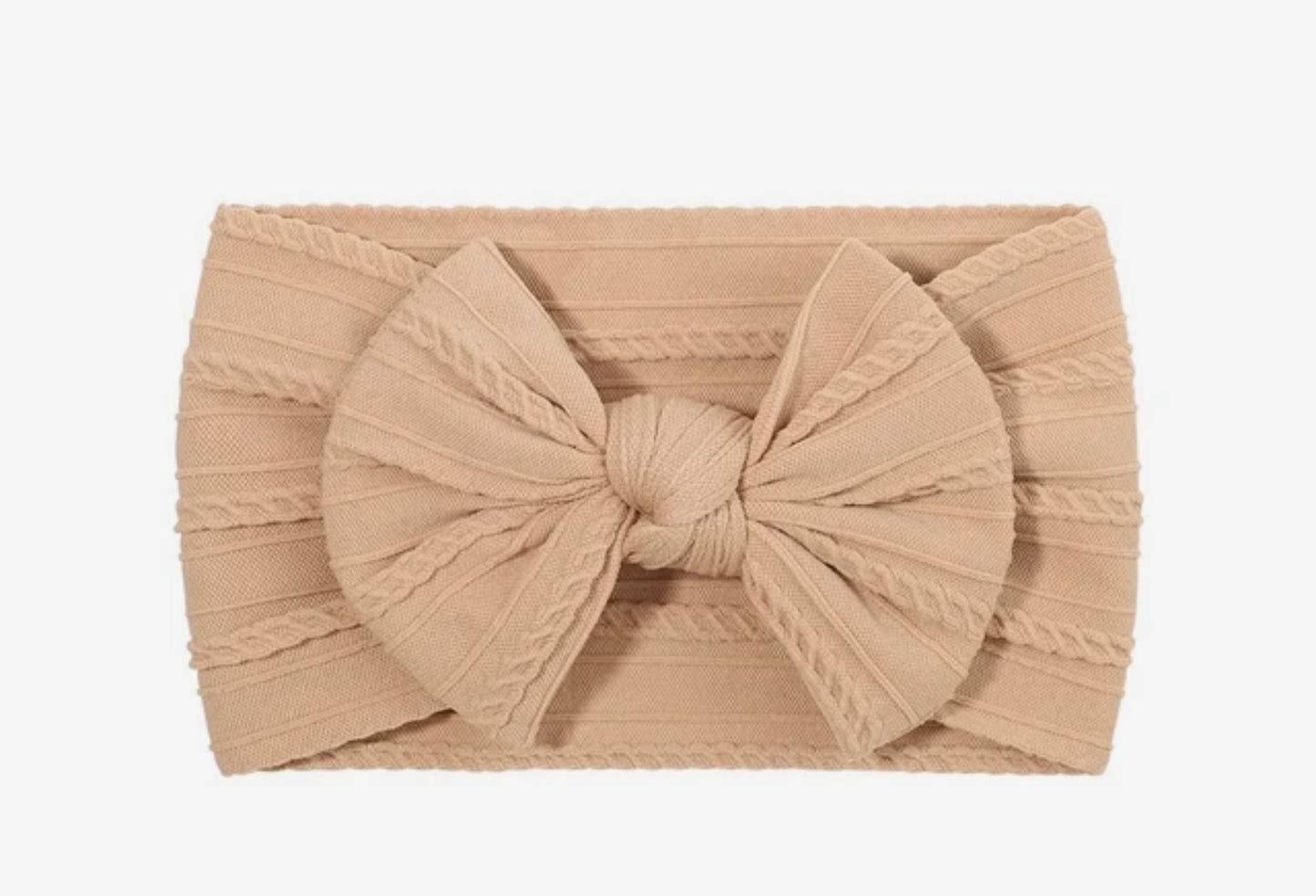 Penelope Soft Bow Headband Biscuit